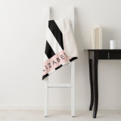 Couverture Sherpa Bandes noires et blanches, Gravées, Lignes, Votre  (En situation)