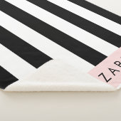 Couverture Sherpa Bandes noires et blanches, Gravées, Lignes, Votre  (3/4)