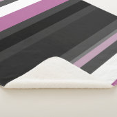 Couverture Sherpa Bandes noires, grises et blanches (3/4)