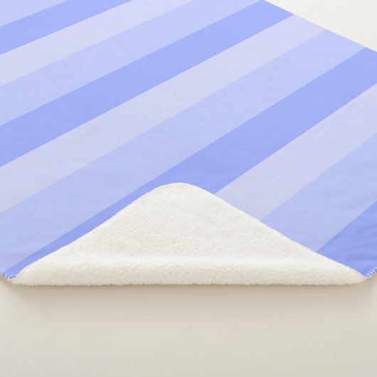 Couverture Sherpa Bandes ombres dans les tons bleu perwinkle (3/4)