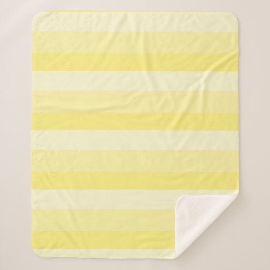 Couverture Sherpa Bandes ombres dans les tons jaunes (Devant)
