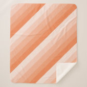 Couverture Sherpa Bandes ombres dans les tons oranges (Devant)