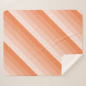 Couverture Sherpa Bandes ombres dans les tons oranges (Devant (Horizontal))
