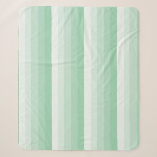 Couverture Sherpa Bandes ombres dans les tons vert jade (Devant)