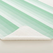 Couverture Sherpa Bandes ombres dans les tons vert jade (3/4)