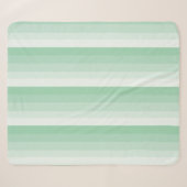 Couverture Sherpa Bandes ombres dans les tons vert jade (Devant (Horizontal))