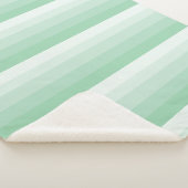 Couverture Sherpa Bandes ombres dans les tons vert jade (3/4)