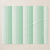Couverture Sherpa Bandes ombres dans les tons vert jade (Devant (Horizontal))