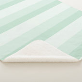 Couverture Sherpa Bandes ombres dans les tons vert jade (3/4)