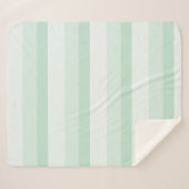 Couverture Sherpa Bandes ombres dans les tons vert jade (Devant (Horizontal))