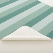 Couverture Sherpa Bandes ombres dans les tons verts (3/4)