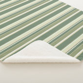 Couverture Sherpa Bandes vert olive (3/4)