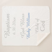 Couverture Sherpa Baptême Boy Blue Star Rattle Medium (Devant (Horizontal))