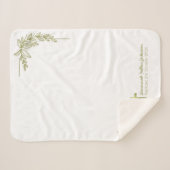 Couverture Sherpa Baptême de bébé personnalisé Gold Cross Floral (Devant (Horizontal))