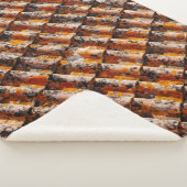 Couverture Sherpa Bardeaux de toit orange et noir (3/4)