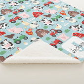 Couverture Sherpa Barnyard Motif Farm Animal mignonne Enfants (3/4)