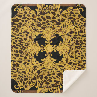 Couverture Sherpa Baroque léopard, Poster de animal orné