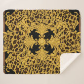 Couverture Sherpa Baroque léopard, Poster de animal orné (Devant (Horizontal))