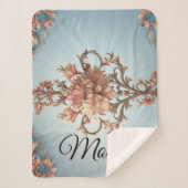 Couverture Sherpa Baroque Rose  (Devant)