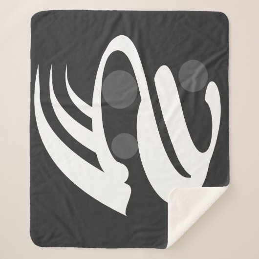 Couverture Sherpa Barre géométrique abstraite (Devant)