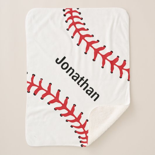 Couverture Sherpa Baseball Stitch Design Sherpa Blanket (Devant)