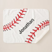 Couverture Sherpa Baseball Stitch Design Sherpa Blanket (Devant (Horizontal))