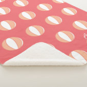 Couverture Sherpa Basket-ball Nom personnalisé Coral Blanc Personnal (3/4)