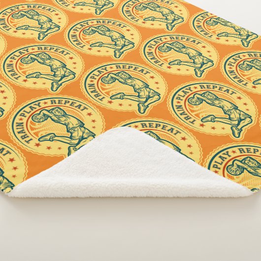 Couverture Sherpa Basketball Slam Dunk Design Vintage (3/4)