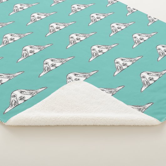 Couverture Sherpa basset blanc (3/4)