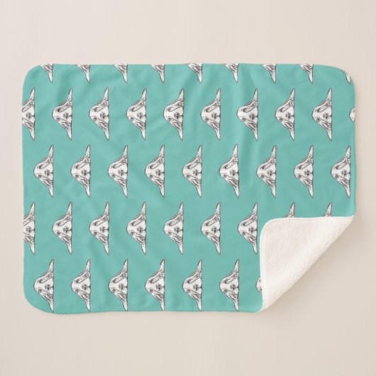 Couverture Sherpa basset blanc (Devant (Horizontal))