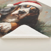 Couverture Sherpa Basset Hound dans une peinture à l'huile de chapea (3/4)