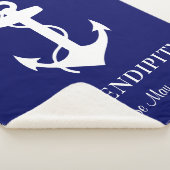 Couverture Sherpa Bateau Ancre Marine Bleu Personnalisé (3/4)