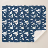 Couverture Sherpa Bateaux à voile Bleu marine (Devant (Horizontal))