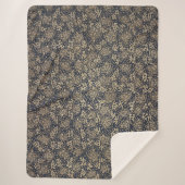 Couverture Sherpa Batik de crème et bleu paisible Sherpa Blanket (Devant)