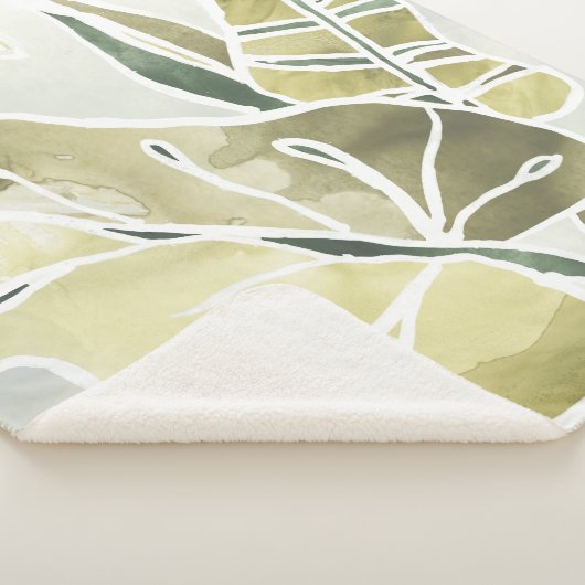 Couverture Sherpa Batik Feuille (3/4)