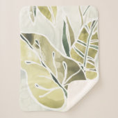 Couverture Sherpa Batik Feuille (Devant)