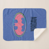 Couverture Sherpa Batman | Logo Pink Polka Dot (Devant (Horizontal))