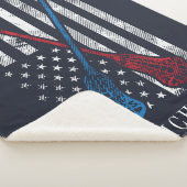 Couverture Sherpa Bâtons de crosse Vintage Drapeau Personnalisé (3/4)