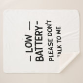 Couverture Sherpa Batterie basse S'il vous plaît ne me parlez pas - (Devant (Horizontal))