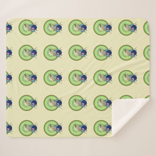 Couverture Sherpa Batteur Kiwi Bird (Devant (Horizontal))