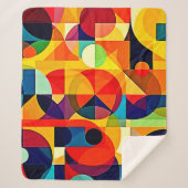 Couverture Sherpa Bauhaus Color Geometry Design (Devant)