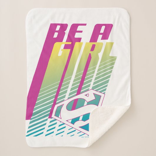 Couverture Sherpa "Be A Girl" Supergirl Graphic (Devant)