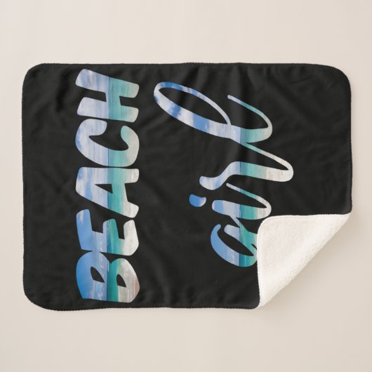 Couverture Sherpa Beach Girl (Devant (Horizontal))