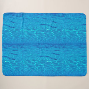 Couverture Sherpa Beach party blues soleil océan eau piscine couleur