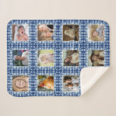 Couverture Sherpa Beach Seashell Faux Quiloté Photo Nautique Collage (Devant (Horizontal))