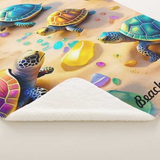 Couverture Sherpa "Beachside Turtle Buddies" (3/4)