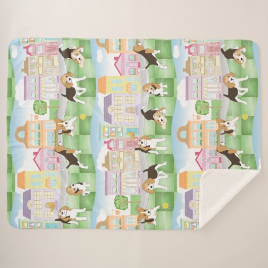 Couverture Sherpa Beagles (Devant (Horizontal))