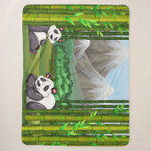 Couverture Sherpa Bears de Panda mignonne et bambou (Devant)