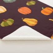 Couverture Sherpa Beau arrière - plan d'automne avec des citrouilles (3/4)