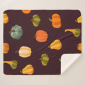 Couverture Sherpa Beau arrière - plan d'automne avec des citrouilles (Devant (Horizontal))
